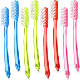 Zopeal Extra Hard and Firm Toothbrush for Adults Bulk Huge Large Long Head Bristle Full Head Manual Toothbrush for Whitening Cleaning(8 Pieces)