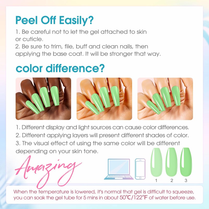 ROSALIND Poly Nail Gel Colors Kit -14 Colors +72 Nail
