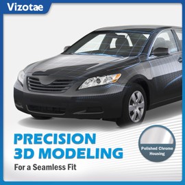 Vizotae Headlights Assembly for 2007 2008 2009 Toyota Camry Halogen Headlamp Replacement, High/Low Beam W/Bulbs, Driver & Passenger Side