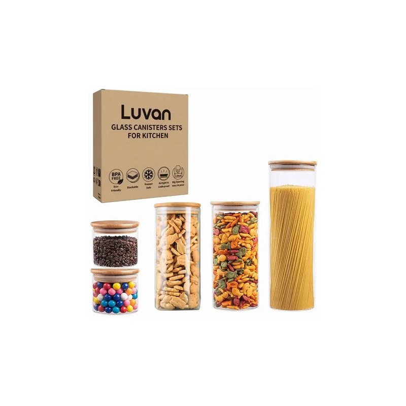 Luvan 5 Juegos De Recipientes De Almacenamiento De Alimentos