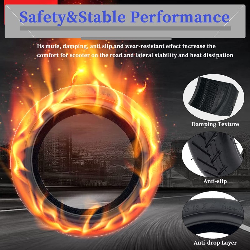 8.5'' Tire&Tube, 8 1/2×2 Electric Scooter Tire Replacement Wheels for