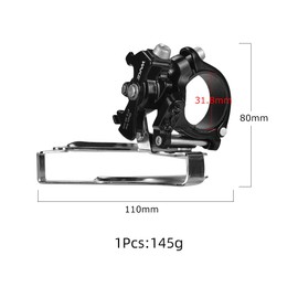 BESNIN Bike Front Derailleur for 3 Speed crankset 11T Cassette MAX Bicycle Front Derailleur Apply to 48T crankset MAX