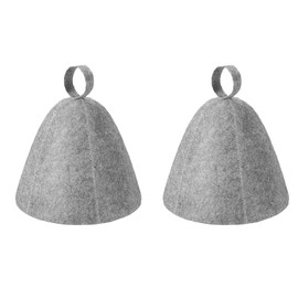 2Pcs Sauna Hat,Ergonomi Felted Sauna Cap for Women and Men,Wool Felt Sauna Hat Comfortable Sauna Hats for Natural Felt Bathroom Saunas Steam Room Essential Parts Accessories