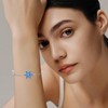 TRISHULA Star of David Cross Bracelet Sterling Silver Opal Adjustable