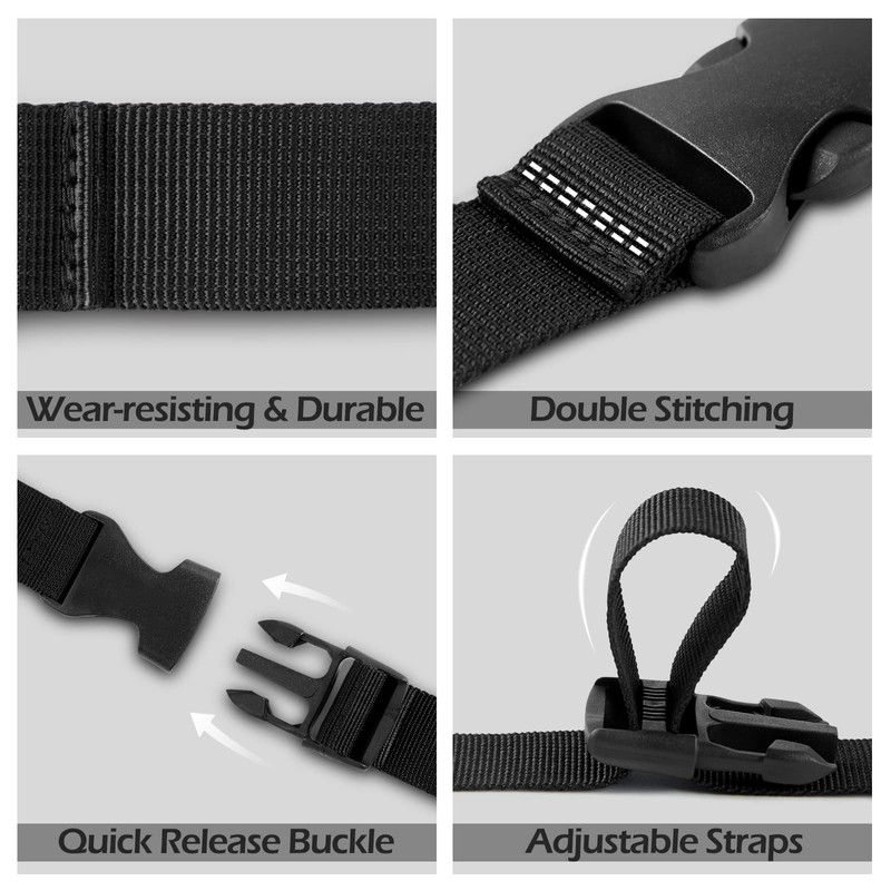 HAHASOLE Boat Cover Straps, 6 Pack-96''Lx1''W Heavy Duty Polyester Adjustable