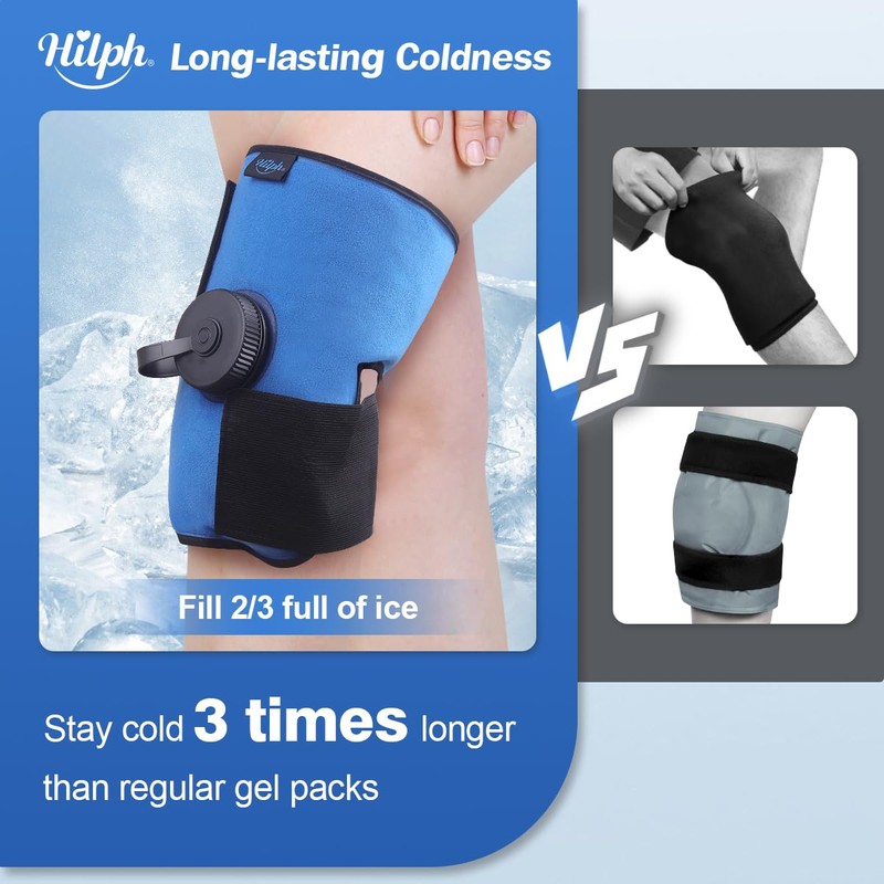 Hilph Ice Pack for Knee Injuries, Reusable Knee Ice Bag
