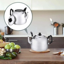 Catering Teapot Aluminium Pints/litres, Silver Tea Pot Lightweight Durable and Efficient for Perfect Brews Use for Camping Parties Catering Teapot (6 Pint (3.4 LTR))