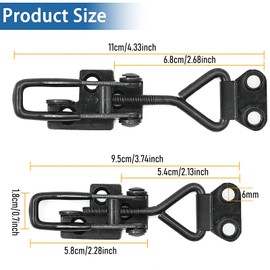 16 Pack Toggle Clamp 4001, Adjustable Latch, Smoker Clamps Heavy Duty, 330Lbs Holding Capacity Pull Latch for Smoker Lid Jig, Tool Box Case