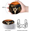 Cat Lover Gift Coasters Set of 6 with Holder -