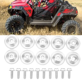 Aramox Skid Plate Washer Bolt Kit, 20pcs UTV Skid Plate Washer Bolt Set 7556065 Rugged Metal Replacement for Polaris RZR 570 800 900