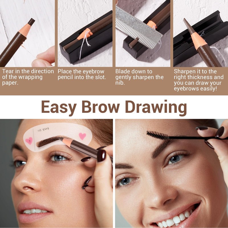 Eyebrow Pencil Set, 5 Pieces Eyebrow Pencils Eyebrow Pencil Waterproof
