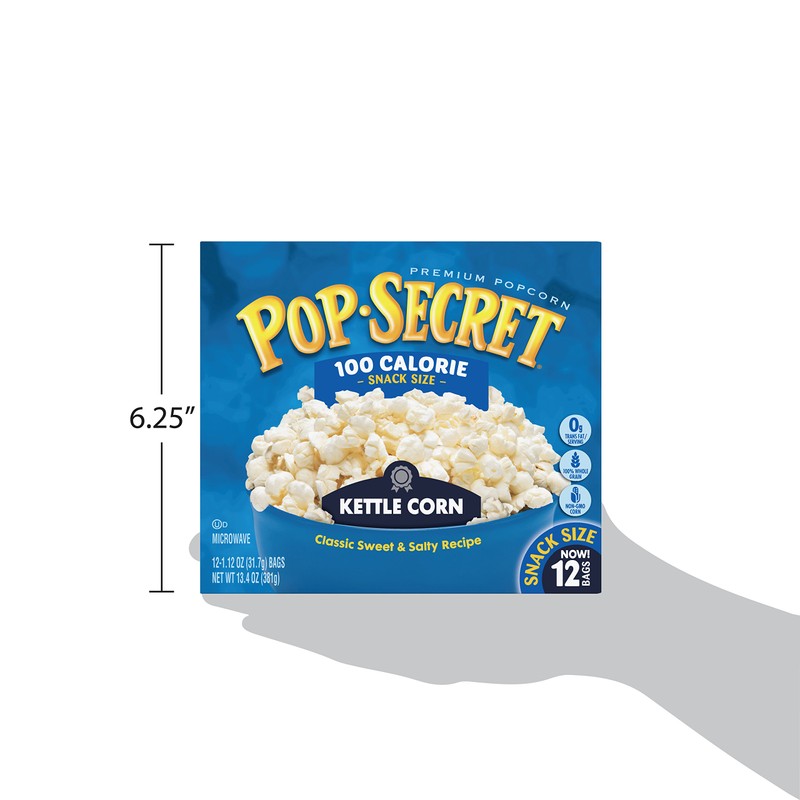 Pop Secret Popcorn, Kettle Corn, 3 Ounce Microwave Bags, 12