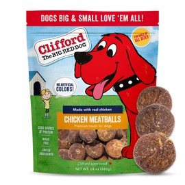 Clifford® Chicken Meatballs for Dogs | Natural Dog Treats for All Breed Dogs | Real Chicken Training Treats for Dogs, Wheat Free, Rawhide Free Small Dog Treats - Limited Ingredients (24oz)