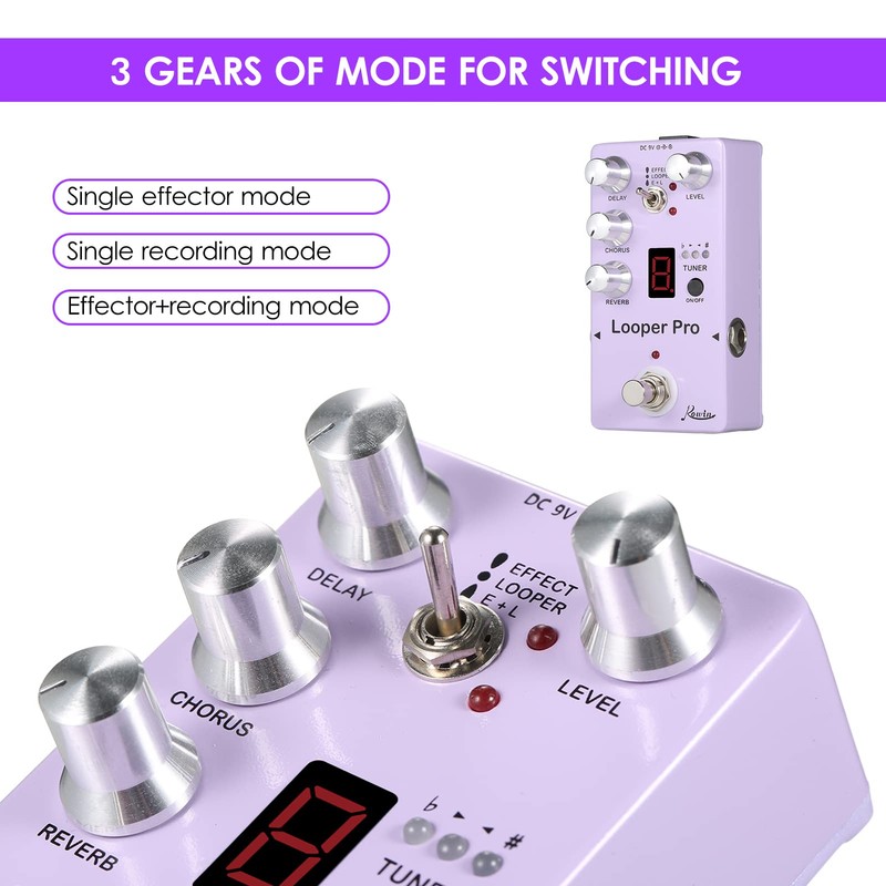 YUEKU RE-05 Loop Guitar Effector Looper Tuner Mini Guitar Looper