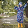 Fewlby - Traje de lluvia impermeable para niños con capucha,