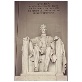 MR. CI JSC251 Lincoln Memorial Poster | 18-Inches by 12-Inches | Premium 100lb Gloss Poster Paper