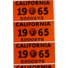 1965 California YOM license plate sticker, DMV, CAL, Registration (One)