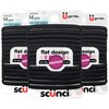 Scunci No-Damage Comfortable Black Hair Ties, Flat Design All-Day Hold,