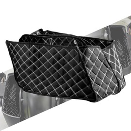HCmotorku Drop-in Saddlebag Carpet Liners Fit For Indian Roadmaster Limited 2021-2023 Chieftain Elite 2020-2023 Chieftain Limited Dark Horse 2019-2023 Pursuit 2022-2023 (White Thread)