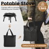 Camping Wood Stove, Small Portable Cast Iron Wood Stove: Compact