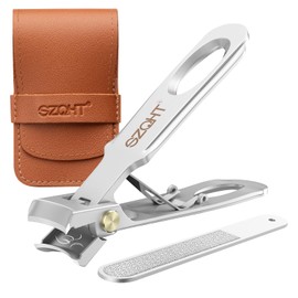 Precision and Comfort Combined: Introducing Our Ergonomically Designed Stainless Steel Nail Clipper with Large Opening and Built-in Clipping Storage – The Ideal Gift for Effortless Nail Care(Silver)