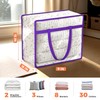 Budding Joy 6 Pack Clear Zippered Storage Bags for Clothes,40L