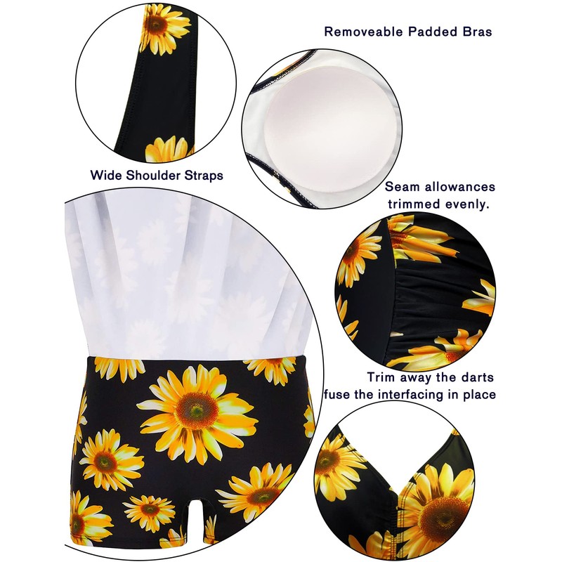 AONTUS - Vestido de baño para mujer, talla grande, diseño