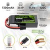 OVONIC 3S 11.1V 1300mAh 120C Lipo Battery with IEC Plug