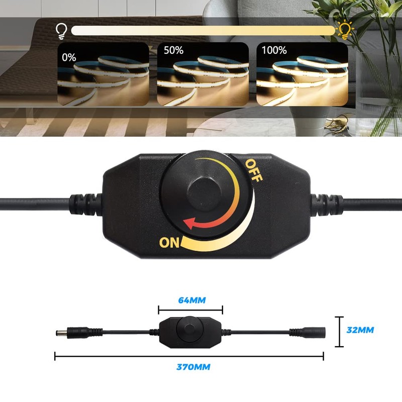 Arotelicht 12V 24V LED Strip Dimmer COB LED Controller Switch