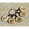 Set Of 5 Yarn Wooden Clip On Charms Stitch Markers