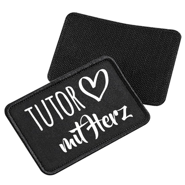 Huuraa Beanie-Patch Tutor mit Herz Geschenk Black für Mütze Tutor