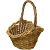 Murataya Sangyo Willow Basket Small with Leather 5213 Width 7.9