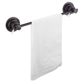 JiePai Suction Cup Towel Bar,Removable Modern Vacuum Towel Holder for Bathroom Door Adhesive Towel Rack Holder (Suction Towel Bar-16 inch Rubbed Bronze)