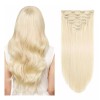 Suyya Extensiones Cabello Natural 14in Blanqueador Rubio 110gr