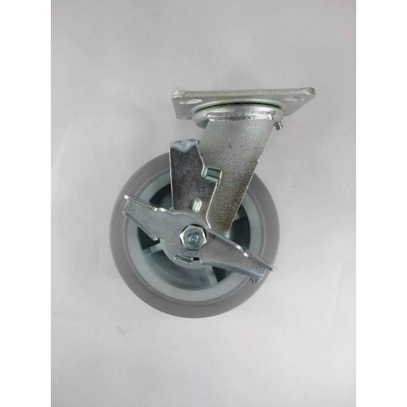 Hy-Weld 6" x 2" Non-Marking Rubber Caster(Flat) - Swivel (2EA)