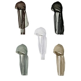 Durag Do Rag Stocking Cap Pack Hair Waves Black Brown Tan White Gray