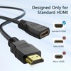 SAISN HDMI Extension Cable 1.5 Feet, 2 Pack HDMI Extender