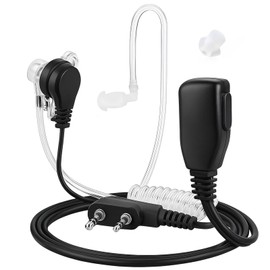 Lotnery Radio Earpiece with Mic and Air Duct, PTT Included, Compatible with Motorola Q5 Q9C1200 SMP418 A8i for Security Bodyguard Surveillance