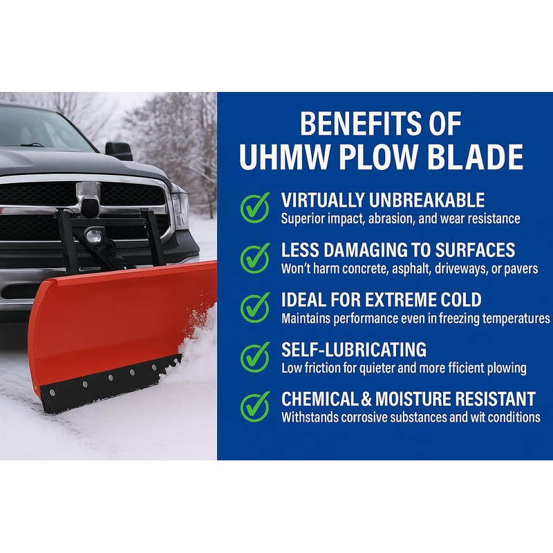 UHMW ATV/UTV Snow Plow Poly Cutting Edge Industrial Strength 1/2"