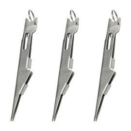 BLMHTWO 3PCS Fishing Knot Tying Tool, Tie Quick Knot Tyer Fishing Knot Tying Tool, Fly Fishing Angler Accessories Nail Knot Tying Tool for Hooks, Lures and Line (Silver)