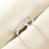 Mameloly Wedding Bands for Women Dainty CZ Cubic Zirconia Half