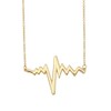 Polished Gold Plated Silver Heart Pendant + Cable Chain Necklace,