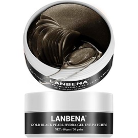 LANBENA Parches De Ojos Original Elimina Ojeras Bolsas Lanbena (Perla de Oro Negro)