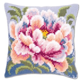 Vervaco - Kit de cojín de punto de cruz, camelia, 16 x 16 pulgadas