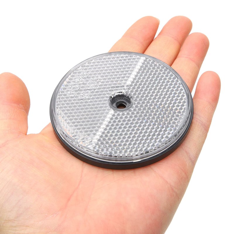 Happyyami 6 pcs Round Reflector mailboxes Reflector Screw on Reflector