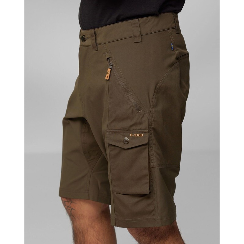 FJÄLLRÄVEN Fjallraven Men's Abisko Shorts, Dark Olive, 54