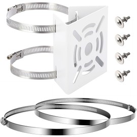 SYUNASYU Security Camera, Mounting Bracket, No Drilling Required, Sensor Light, Outdoor, Mounting Bracket, Pole Cylinder, Prismatic Column, Fixing, Clamp, Nesting, Outdoor, Security Camera, Gutters