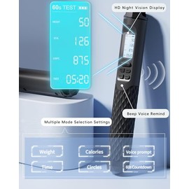 Cuerda de saltar sin cuerda con mostrador para fitness, cuerda de saltar inteligente ajustable para hombres, mujeres, niños, boxeo de velocidad al air