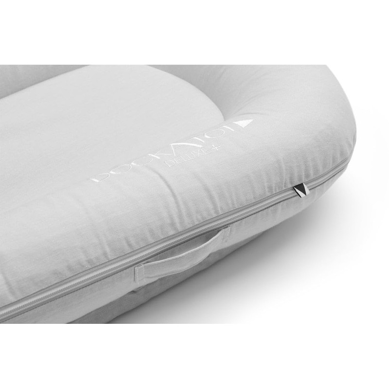 Dock A TOT Deluxe+ Cover - Fog Grey Chambray