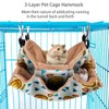 ZYYRSS 3-Layer Pet Cage Hammock, Small Animals Hanging Bed Soft
